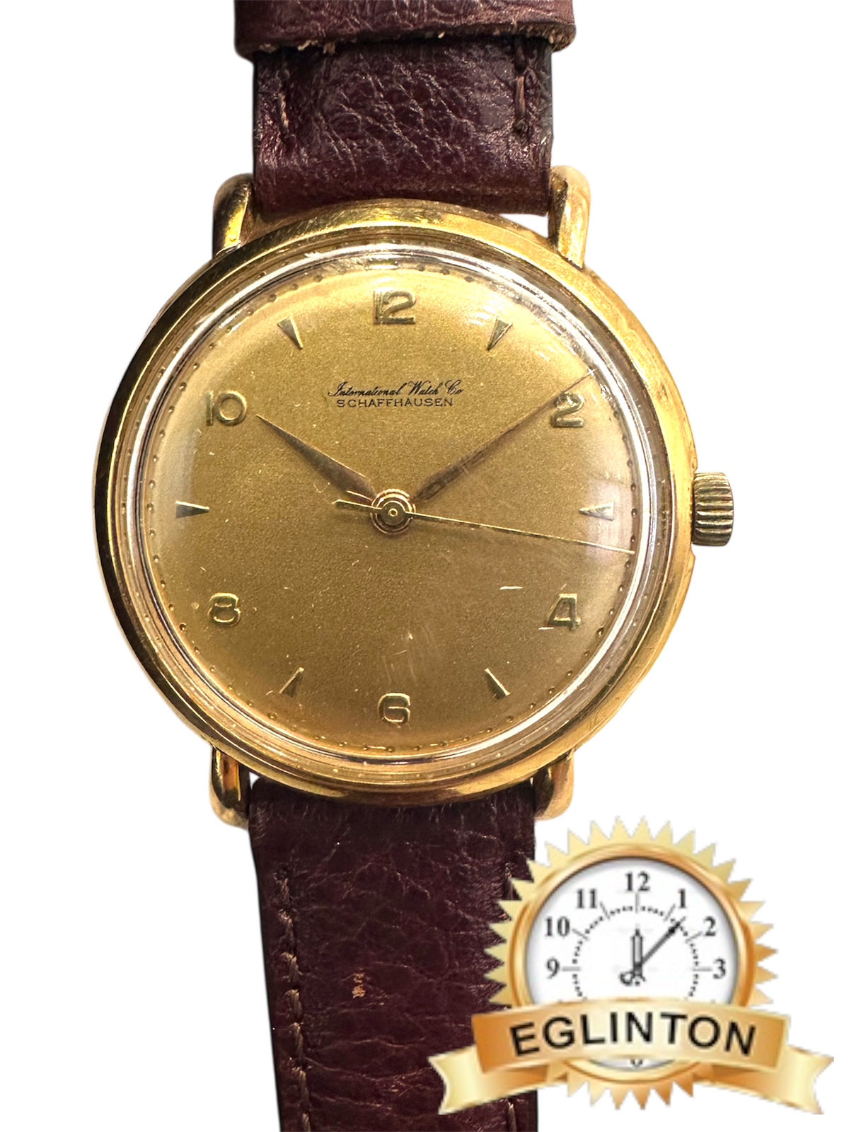 IWC Vintage Shark Fin Lugs – Champagne Dial / 18K Yellow Gold – 36MM 120616.1 - Johny Watches