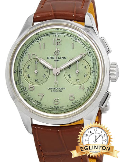 Breitling PREMIER B09 CHRONOGRAPH 40 pistachio green dial - Johny Watches
