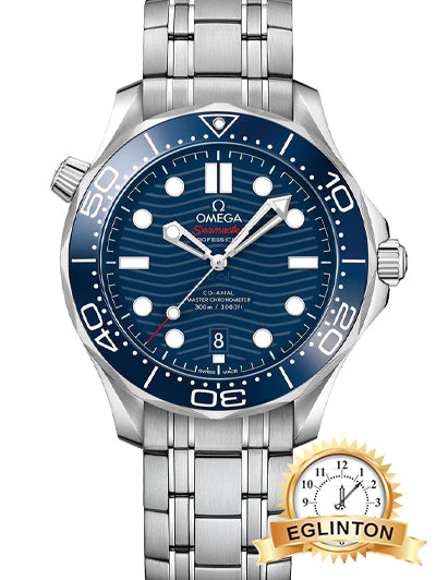 Omega SEAMASTER DIVER 300M 42mm Stainless Steel Blue Wave Dial "2018" - Johny Watches