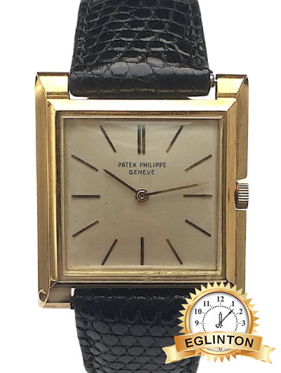 Patek Philippe Yellow Gold Manual Wind Square Wristwatch – Johny