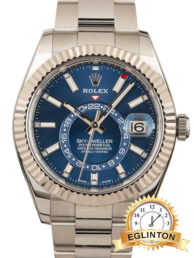 Rolex OYSTER PERPETUAL SKY-DWELLER Blue dial 326934 "2019" - Johny Watches