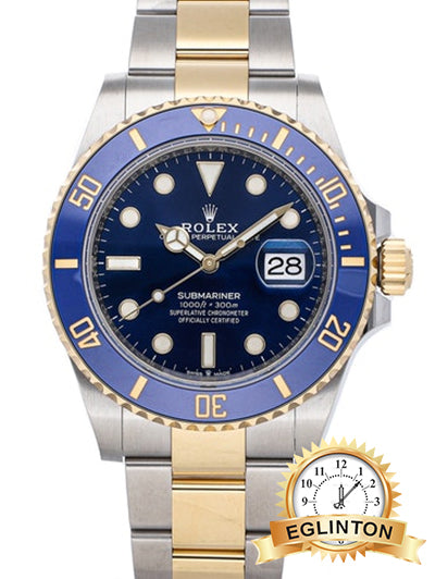Rolex Submariner 18K Yellow Gold Automatic Blue Dial Men's Watch 126613LB-0002 "2021" - Johny Watches