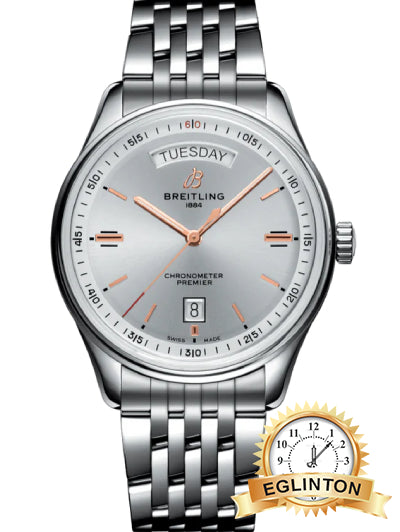 Breitling Premier Automatic Day & Date 40mm Stainless Steel Mens Watch - A45340211G1A1 "2018" - Johny Watches