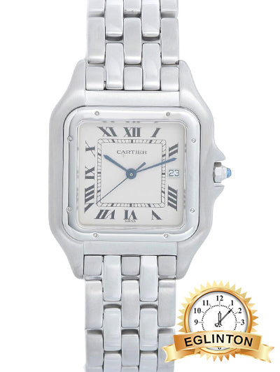 Cartier Panthère Jumbo Panther Stainless Steel Men's Quartz Watch with Date - Johny Watches