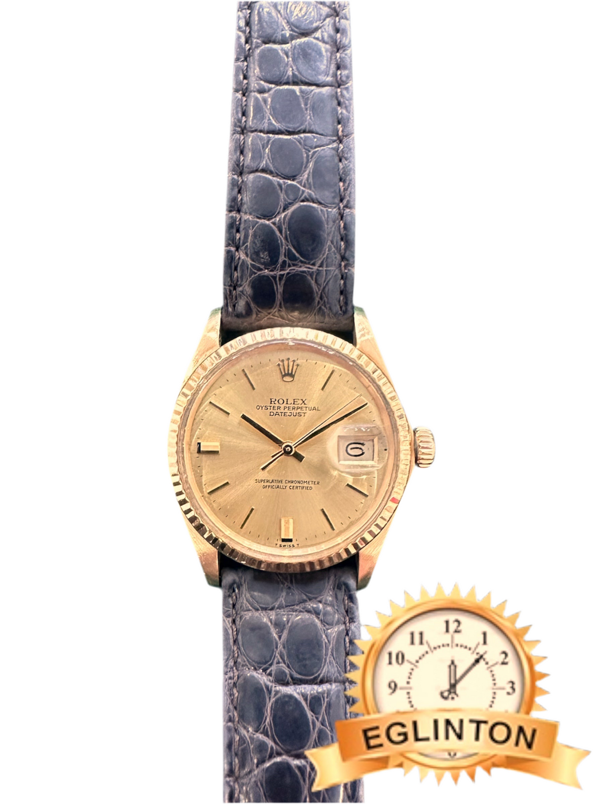 Rare Rolex Oyster Perpetual Date Ref. 1510 – 18k Yellow Gold 34mm  1969 Original Strap & Clasp