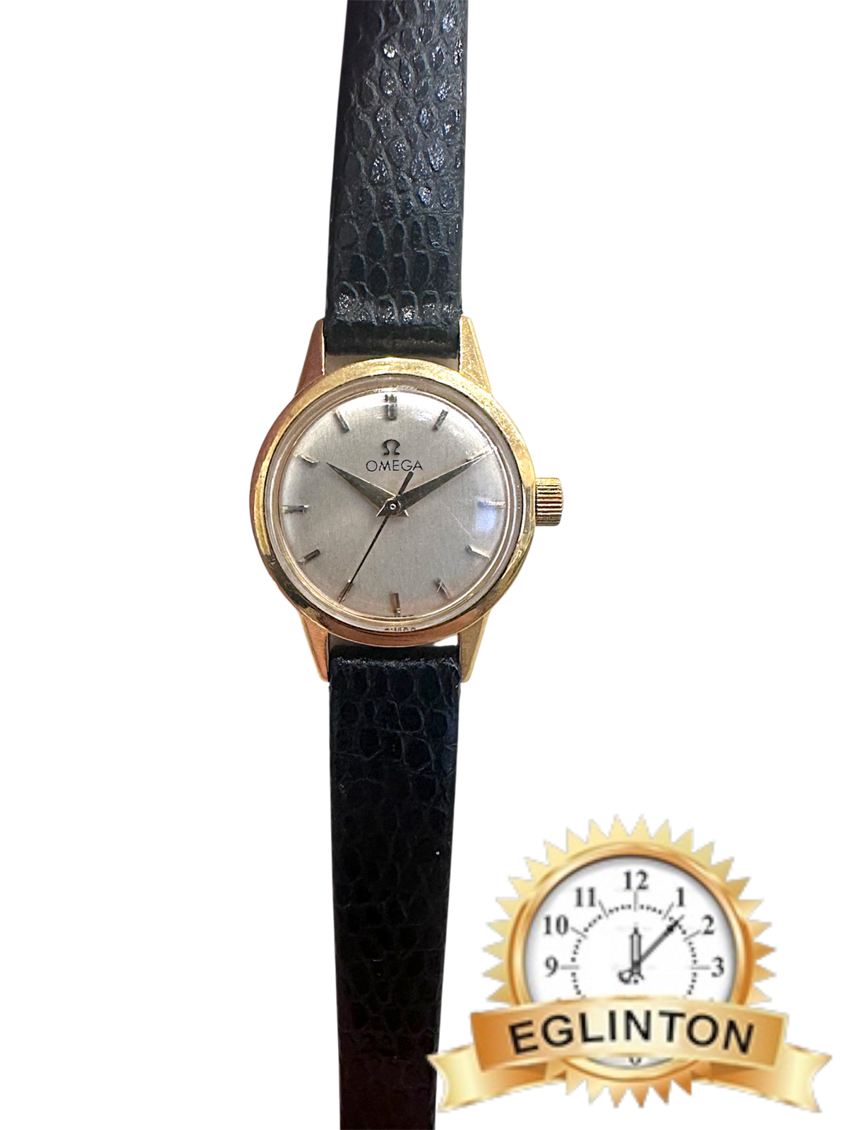 Omega Ladies Seamaster 18k Yellow Gold Champagne Dial 2843 SC Vintage