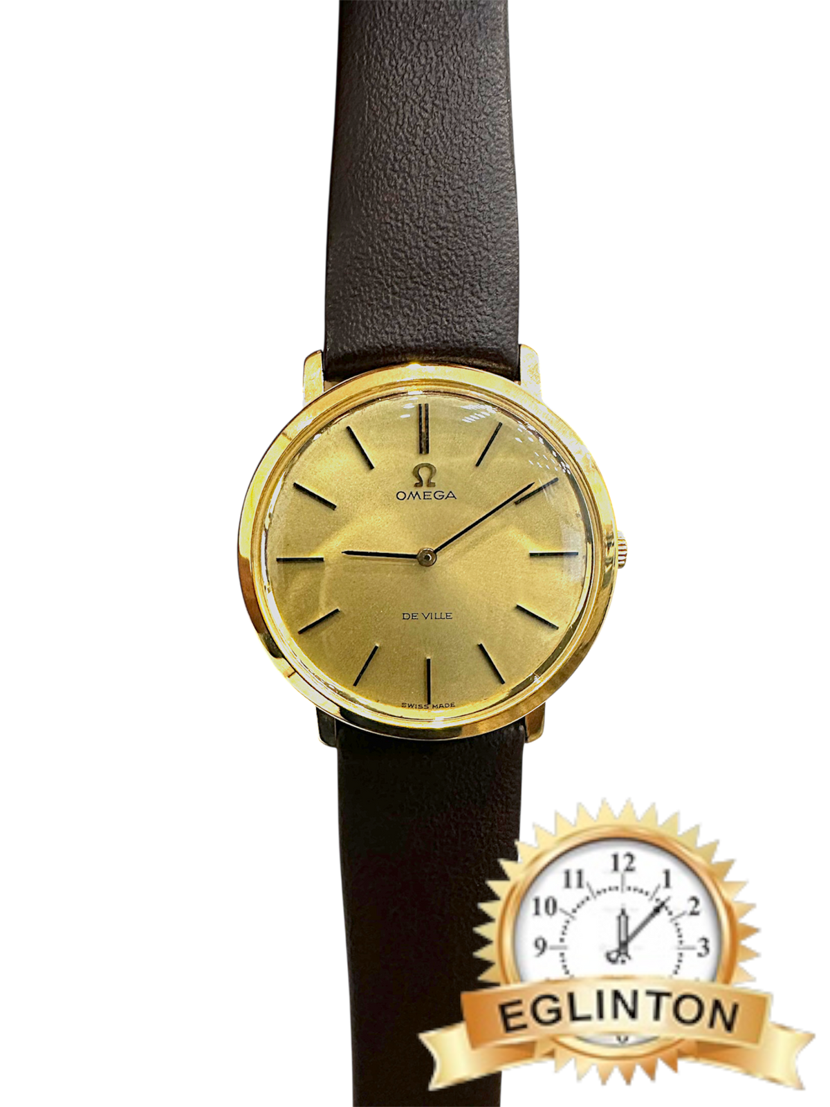 Omega De Ville 33mm Champagne Dial 18k Yellow Gold Manual Wind Ref. 111.067 Vintage