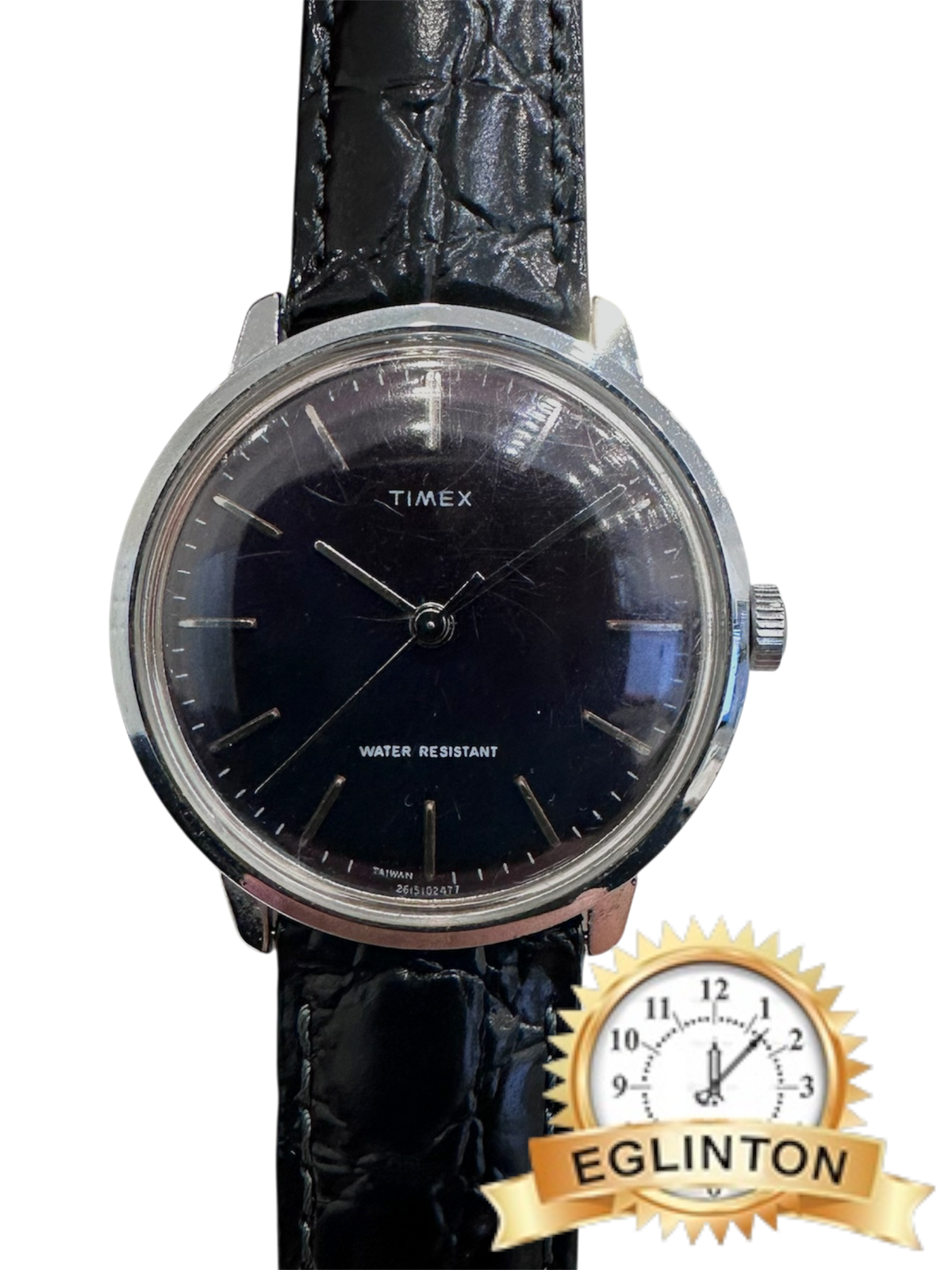 Timex 37mm Marlin Plum Purple Dial Leather Strap “1977”
