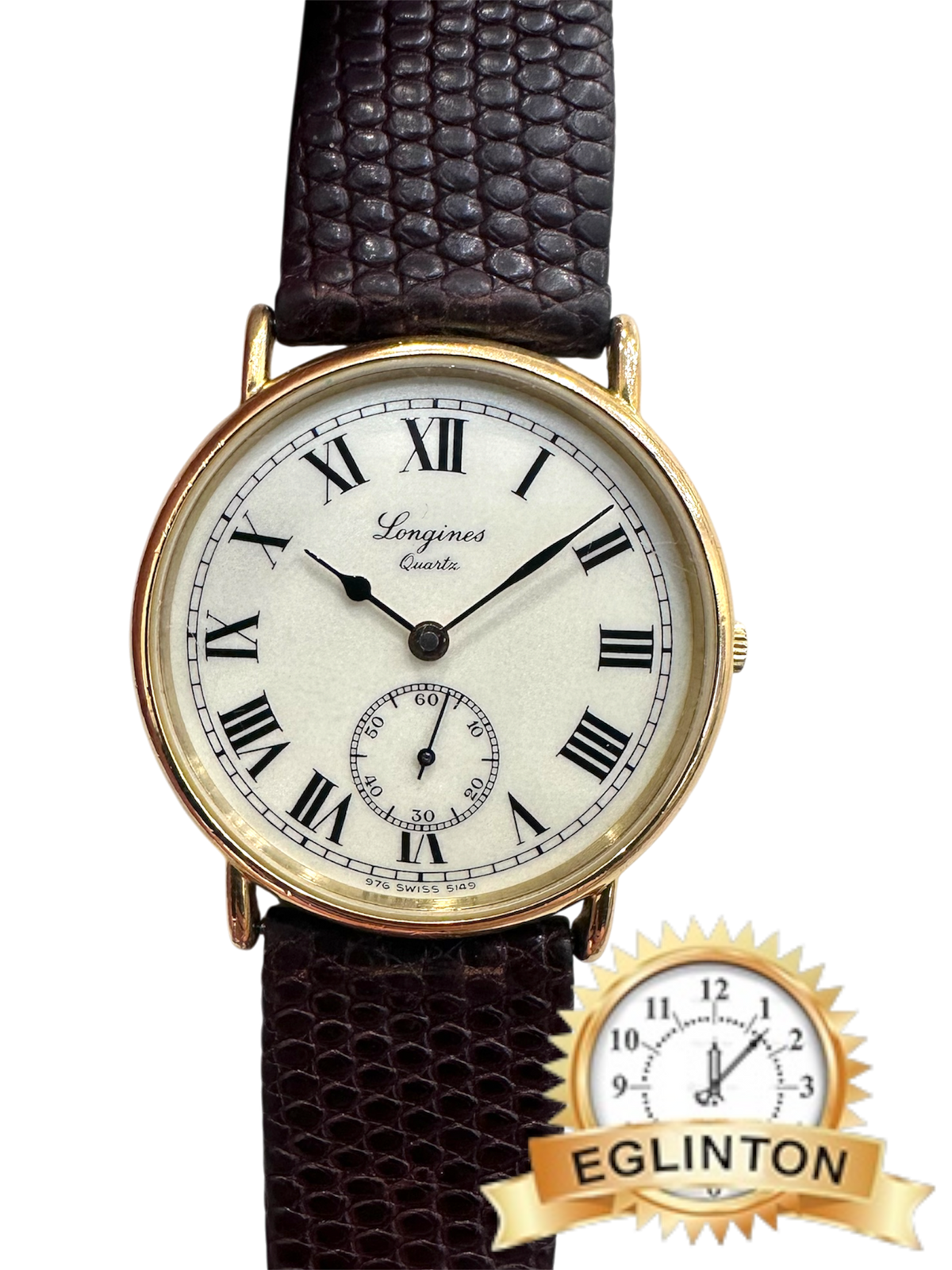 Longines 36mm Charleston 5237 Patina Pearl Dial Leather Strap “1980s”