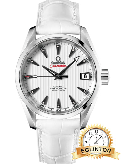 Omega Seamaster Aqua Terra 150M 38.5mm White Dial Leather Strap 231.13.39.21.54.001