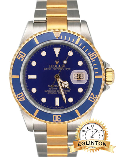 Rolex 40mm Submariner Date 16613LB Bluesy Oyster Two Tone “2008”