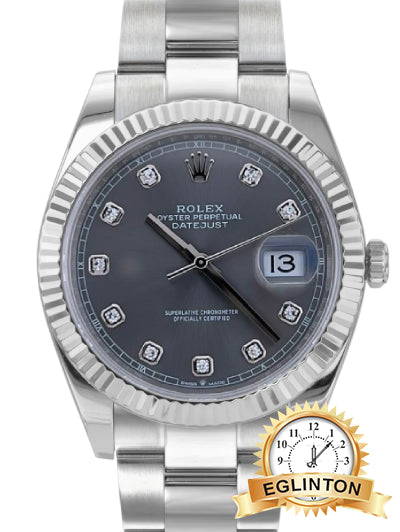 Rolex 41mm Datejust 126334 Rhodium Diamond Dial Oystersteel “2020” - Johny Watches