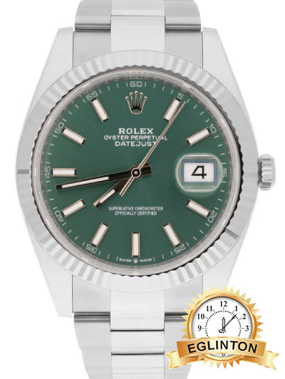Rolex Datejust 41mm Green Dial Fluted Bezel Oyster 126334 "2026"