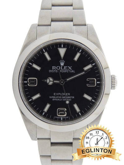Rolex Explorer 39mm Black Dial Oyster Stainless Steel 214270