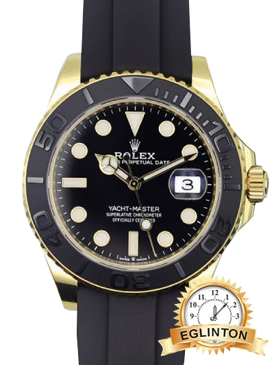 Rolex Yacht-Master 42mm 18k Yellow Gold Black Dial Oysterflex 226658 "2023"