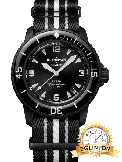 Swatch 42mm Scuba Fifty Fathoms SO35B400 “Ocean of Storms” Automatic - Johny Watches