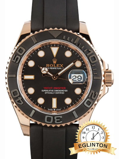 Rolex Yacht-Master 40mm Everose Gold Oysterflex Black Dial 126655 “2020”