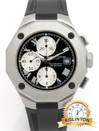 Baume & Mercier Riviera — Ref. 65541 (Stainless Steel / Black Dial)