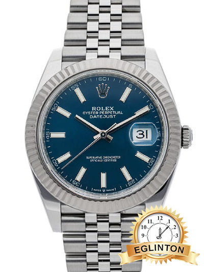 Rolex Datejust 41MM 126334 Blue Dial Fluted Bezel Stainless Steel Jubilee Bracelet "2023"