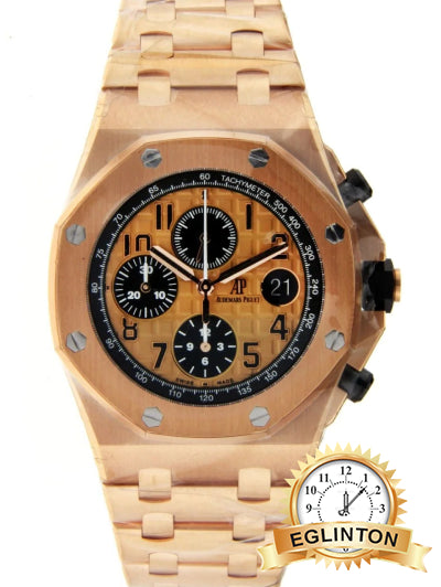 Audemars Piguet Royal Oak Offshore "Brick" Champagne 42mm Rose Gold 26470OR.OO.1000OR.01 "2015" - Johny Watches
