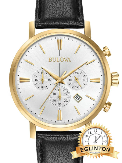 Bulova Aerojet Chronograph Leather Mens Watch 97B155 - Johny Watches