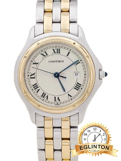 Cartier Panthère Cougar 33mm Two-Tone Stainless Steel & Yellow Gold Silver Roman Dial