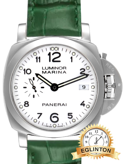 Panerai Luminor Marina 42mm White Dial Steel Mens Watch PAM00523 "2014"