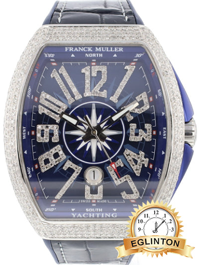 Franck Muller Vanguard Yachting Blue Dial Diamond V 45 SC DT/SOLD SOLD SOLD