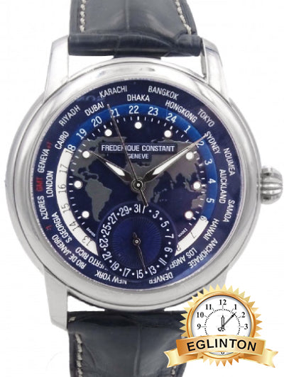 Frederique Constant Classic Worldtimer Blue "2022" - Johny Watches