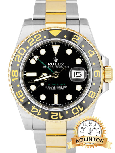 Rolex GMT-Master II 40mm Steel/Yellow Gold Black Dial Oyster  "2018" - Johny Watches