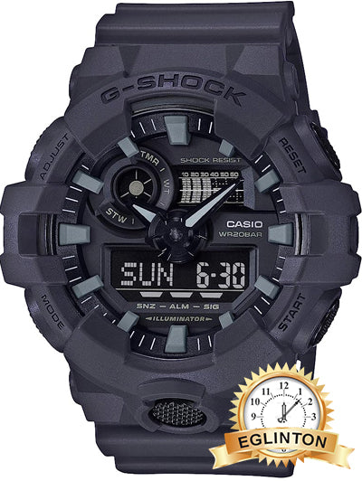 Casio Men's GA-700UC-8ACR G Shock Analog-Digital Display Quartz Grey Watch, Dark Grey - Johny Watches