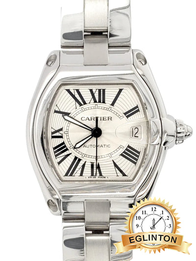 Cartier Roadster 37mm Silver Roman Dial Stainless Steel Watch 2510 W62025V3