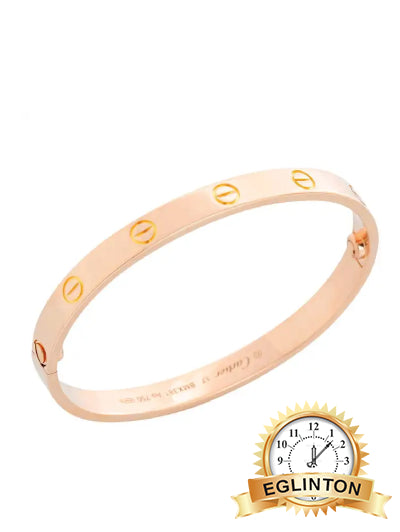Cartier Love Bracelet 18k Rose Gold Size 17