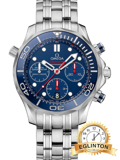 Omega Blue Seamaster Diver 300M Co-Axial Chronograph 44mm 212.30.44.50.03.001 "2017"