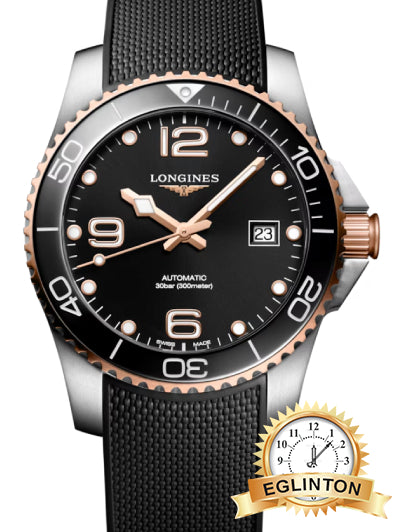 Longines 39mm HydroConquest L3.781.3.58.9 Black Dial Two Tone Quartz “2026” - Johny Watches