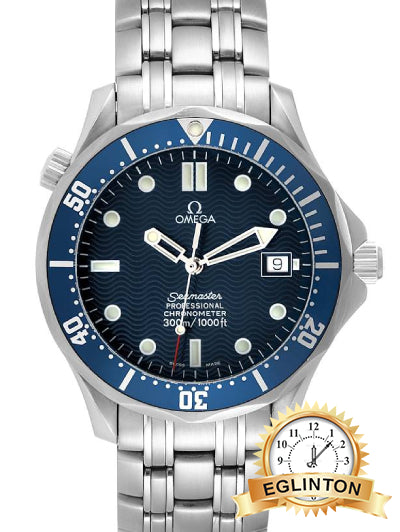 Omega Seamaster Diver 300M 41mm Blue Wave Dial Blue Bezel 2531.80.00 "2004"