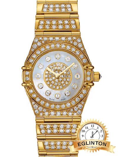 Very Rare Omega Specialities Yellow gold 18k Diamonds Watch 1960.21.01 "2001" - Johny Watches