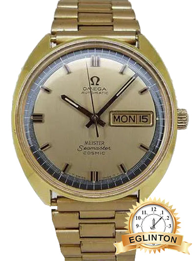 Omega Seamaster Cosmic 166.036 Automatic 35mm Gold-Tone Day-Date – Original Bracelet – Vintage