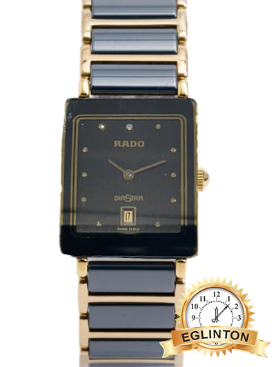 Rado DiaStar 27mm Two-Tone Black Dial Quartz 160.0261.3N