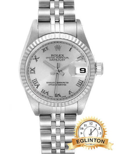 Rolex Lady-Datejust 26 Silver Roman Numeral Dial Ladies Watch 179174 "2007"
