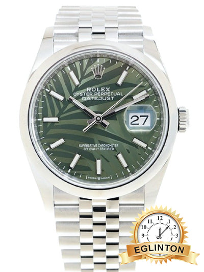 Rolex Datejust Jubliee 36mm 126234 Palm Motif Dial "2023"