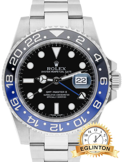 Rolex GMT-Master II 40mm Batman Black & Blue Bezel Oyster Stainless Steel 116710BLNR "2017"