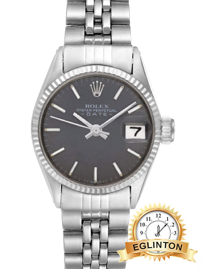 Rolex Oyster Perpetual Datejust 26mm 6517 Dark Grey Dial Fluted Bezel "1959"