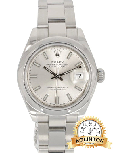Rolex Lady-Datejust 28mm Silver Baton Dial Oyster Bracelet 279160 “2021”
