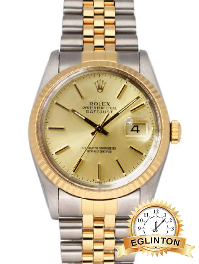 Rolex 36mm Datejust 1601 Champagne Dial Jubilee Two Tone “1975” - Johny Watches