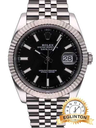 Rolex 41mm Datejust 126334 Black Dial Jubilee Fluted Bezel “2020” - Johny Watches