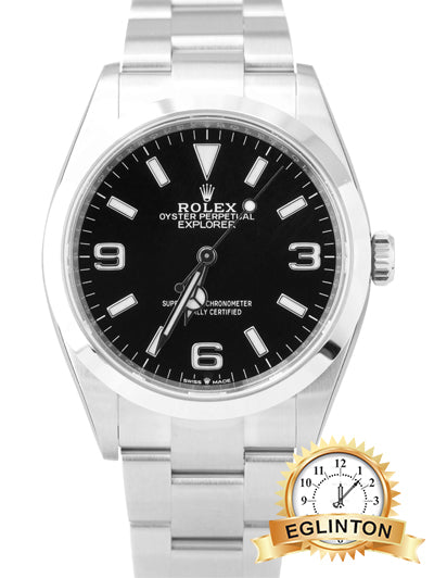 Rolex Oyster Perpetual Explorer - Black Dial - Oyster Bracelet 124270 "2022" - Johny Watches