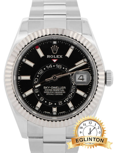 Rolex Sky-Dweller 42mm Black Dial Oyster Stainless Steel & White Gold 326934
