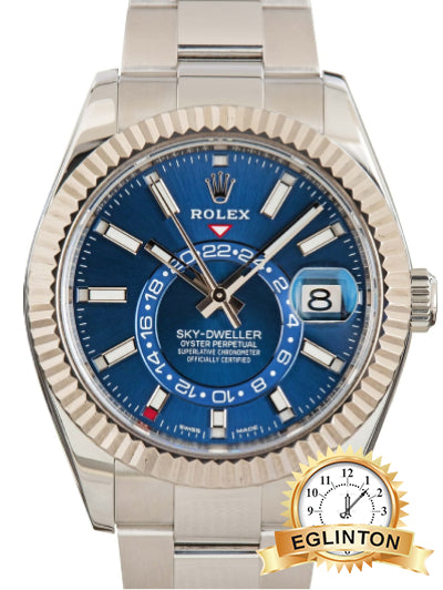 Rolex Sky-Dweller 42mm Blue Dial Fluted Bezel Oyster 326934 "2020"