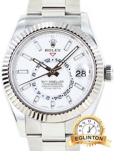 Rolex Sky-Dweller stainless steel White Dial 2023 - Johny Watches